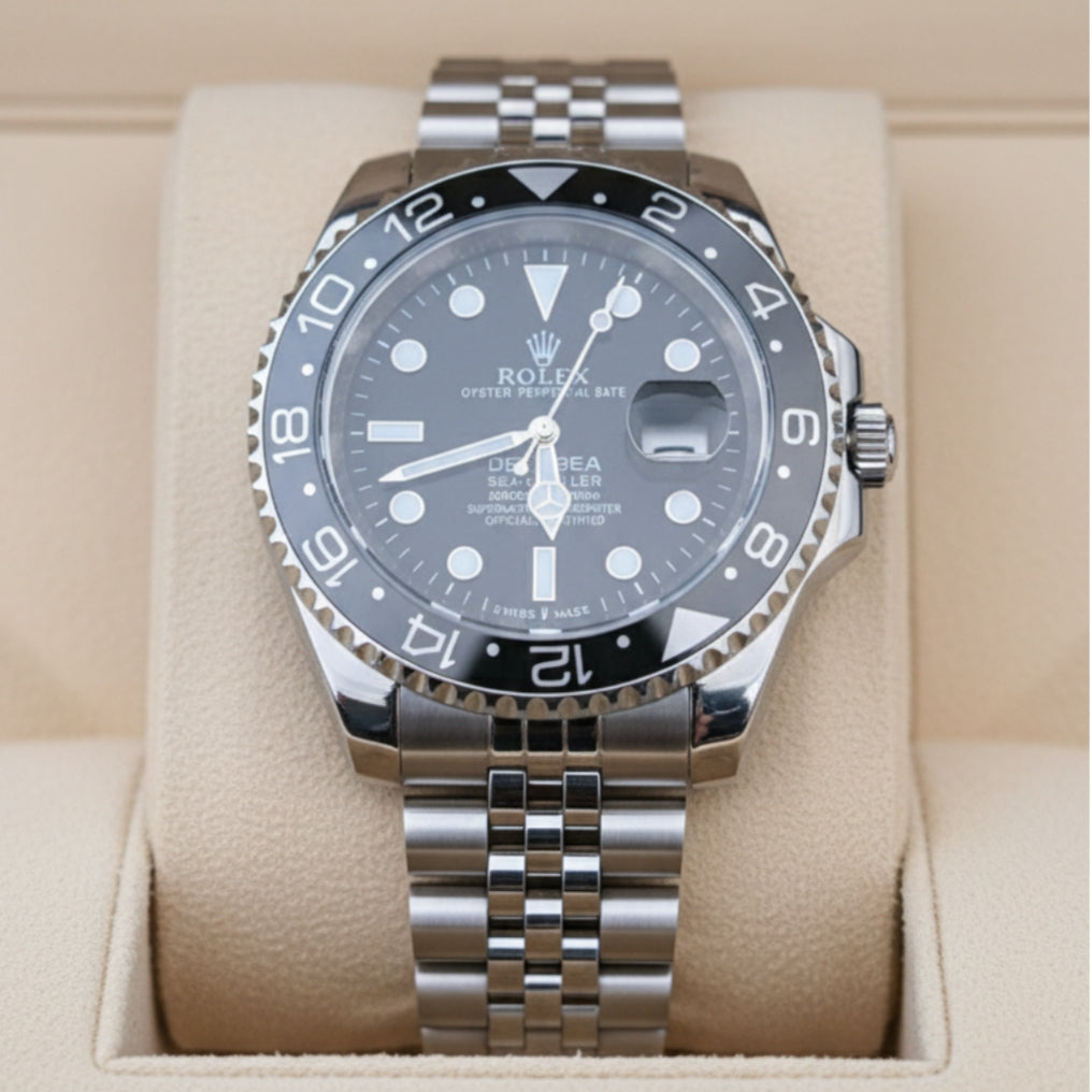 ROLEX GMT MASTER 2 BLACK DIAL BLACK