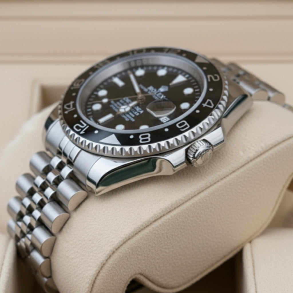ROLEX GMT MASTER 2 BLACK DIAL BLACK
